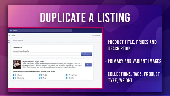 Product Cloner by Shopnaires screenshot
