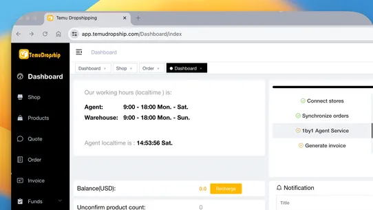 Temudropshipping screenshot