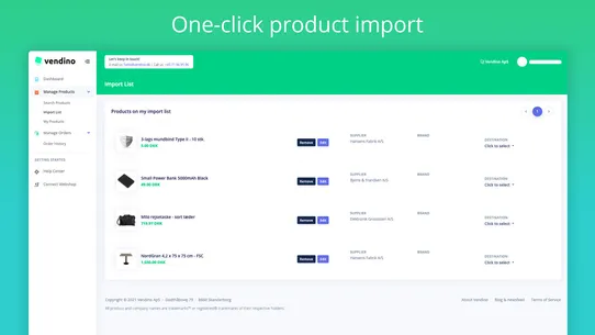 Vendino Dropshipping screenshot