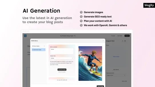 Blogity SEO &amp; AI Blog Builder screenshot