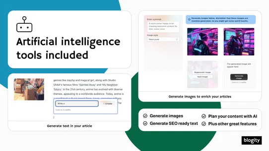 Blogity SEO &amp; AI Blog Builder screenshot