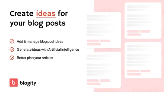 Blogity SEO &amp; AI Blog Builder screenshot