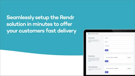 Rendr Delivery Platform screenshot