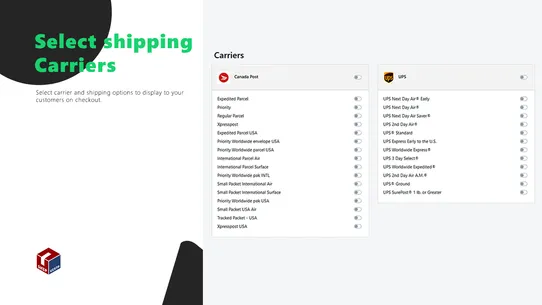 Live Shipping Cost Calculator screenshot