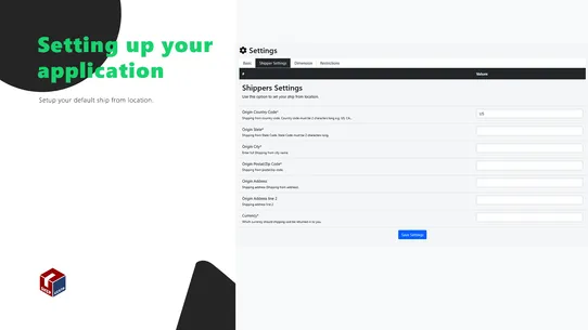 Live Shipping Cost Calculator screenshot