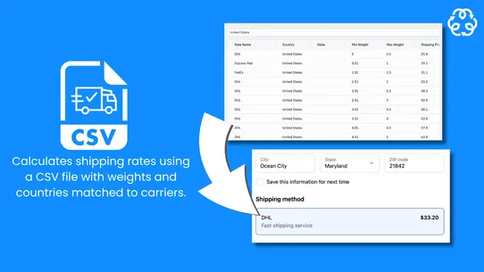 QF CSV Shipping Rates screenshot