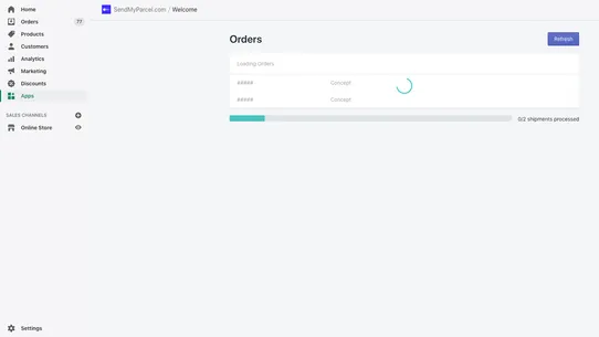 SendMyParcel.com screenshot