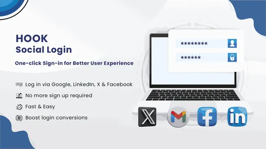 HOOK Social Login screenshot