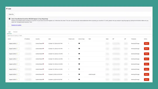 AirLock ‑ GeoShield &amp; IP Block screenshot