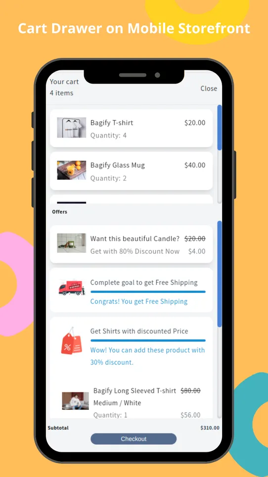 Bagify ‑ Upsell &amp; Cross sell screenshot