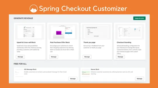 Spring Checkout Customizer screenshot