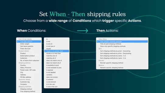 OCT Hide Shipping Methods screenshot