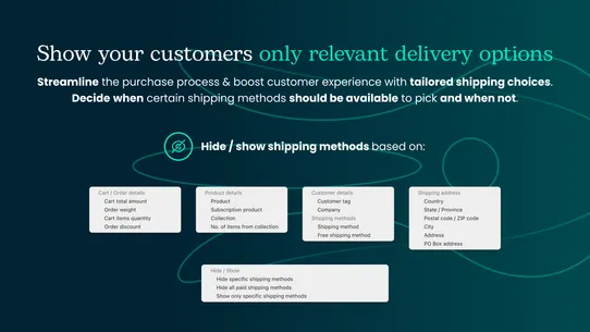 OCT Hide Shipping Methods screenshot