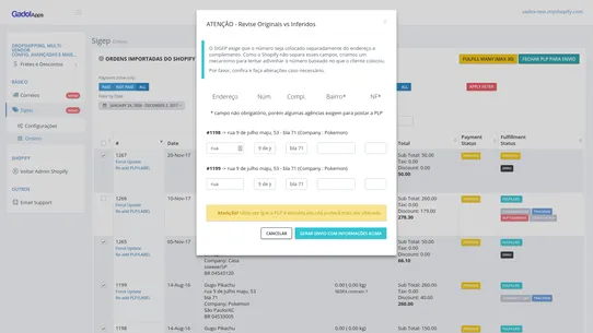 Correios ‑ SIGEP ‑ Etiquetas screenshot