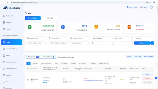 ORCAZOOM Dropshipping screenshot
