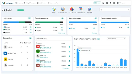 Envia Shipping and Fulfillment screenshot