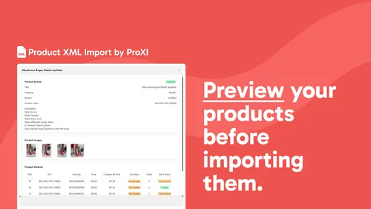 Product XML Import by ProXI screenshot
