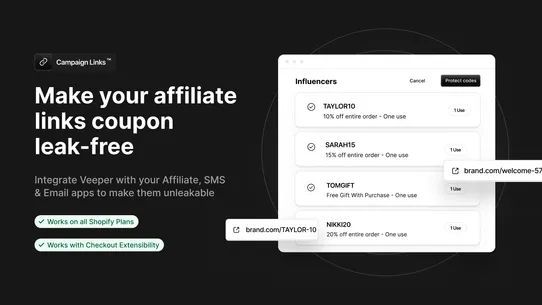 Veeper ‑ Stop Coupon Leaks screenshot