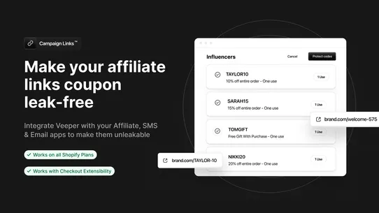 Veeper ‑ Stop Coupon Leaks screenshot