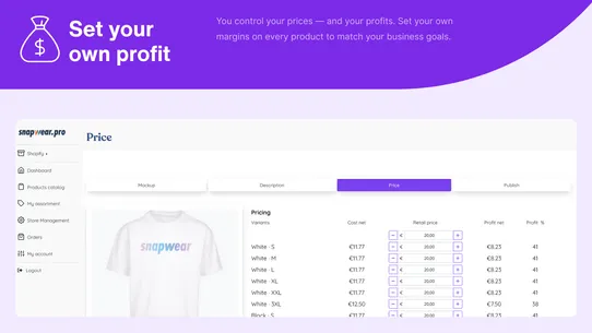 Snapwear: Print‑On‑Demand screenshot