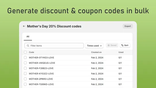 Dyno: Bulk Discount Codes screenshot