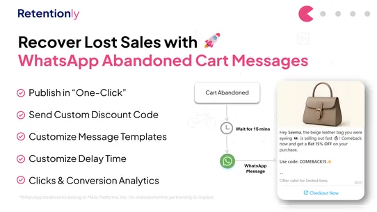Rly: WhatsApp Cart Recovery screenshot