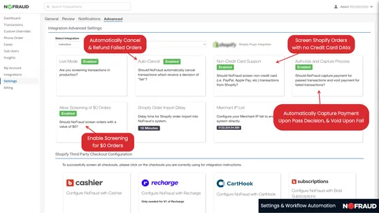 NoFraud Fraud Protection screenshot