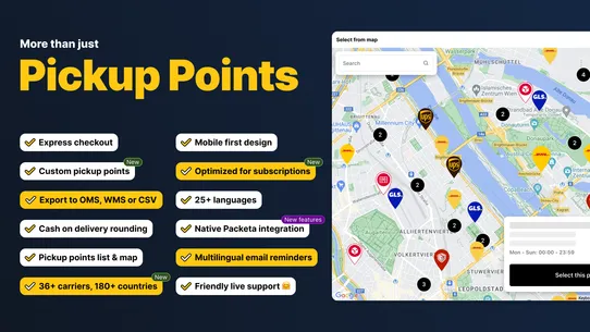 Globe: Pickup Points screenshot