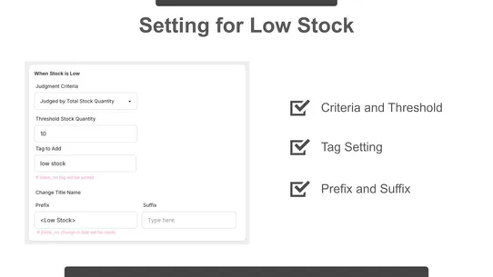 MF‑Stock | Low stock watcher screenshot