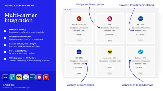 ShipD Delivery &amp; Pickup points screenshot