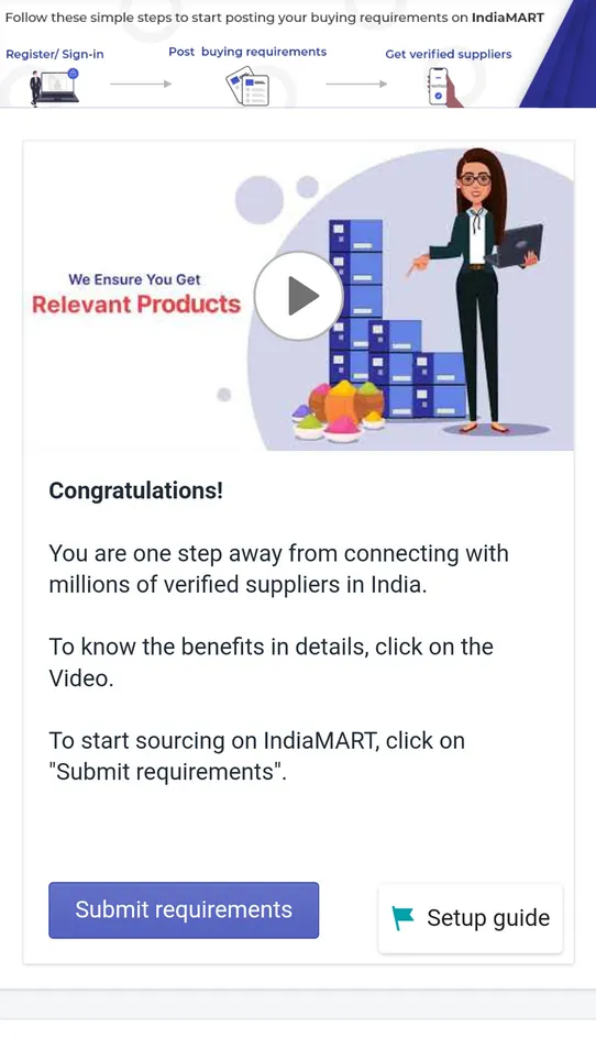 IndiaMART Product Sourcing screenshot