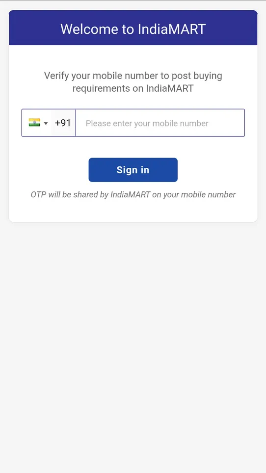 IndiaMART Product Sourcing screenshot