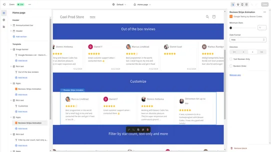 Google Reviews by Beaver Codes screenshot