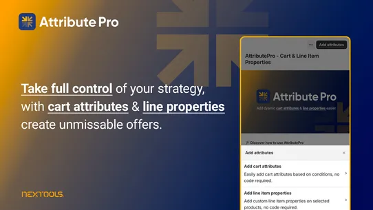 AttributePro Cart &amp; Line Props screenshot