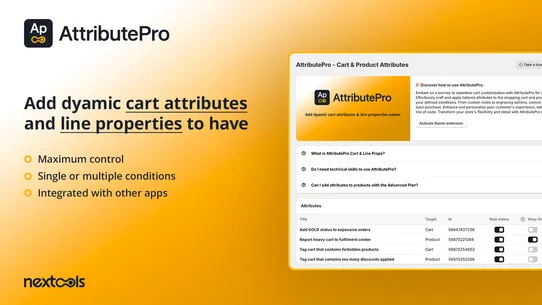 AttributePro Cart &amp; Line Props screenshot