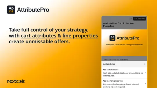 AttributePro Cart &amp; Line Props screenshot