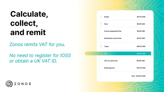 Zonos Duty and Tax screenshot