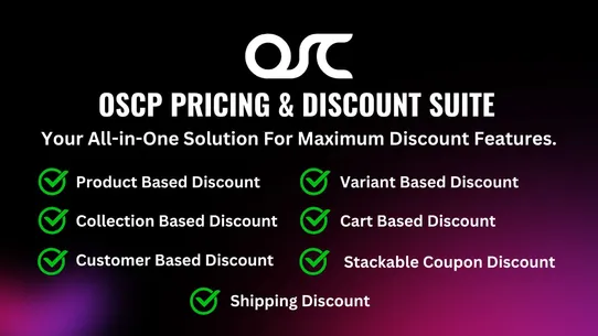 OSCP Pricing &amp; Discount Suite screenshot