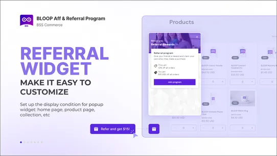 BLOOP Aff &amp; Referral Program screenshot