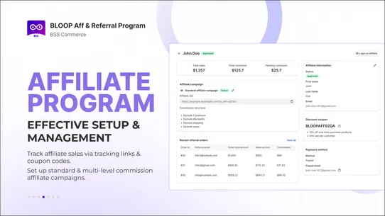 BLOOP Aff &amp; Referral Program screenshot