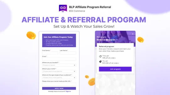 BLP Affiliate Program Referral screenshot