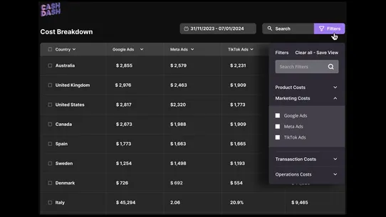 CashDash: Profit Analytics screenshot