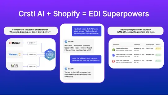Crstl: No‑code EDI for Brands screenshot