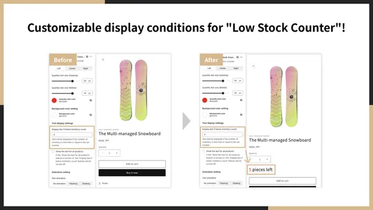 UR: Smart Low Stock Counter screenshot