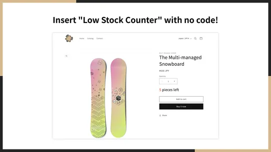 UR: Smart Low Stock Counter screenshot