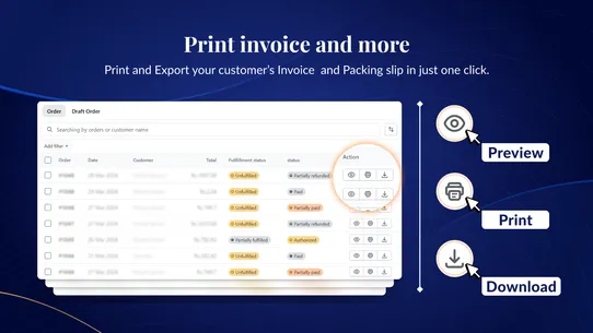 iWeb Order Printer PDF Invoice screenshot