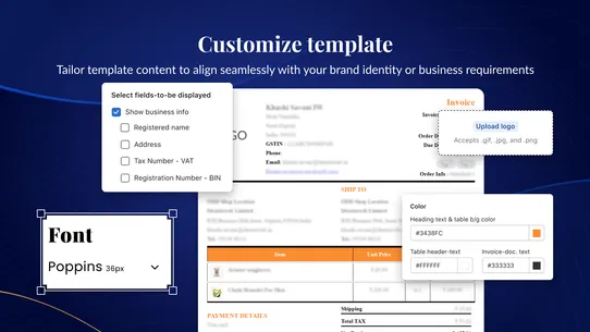 iWeb Order Printer PDF Invoice screenshot