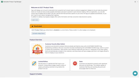 BestSeller‑Product Tag Manager screenshot