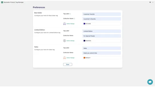 BestSeller‑Product Tag Manager screenshot
