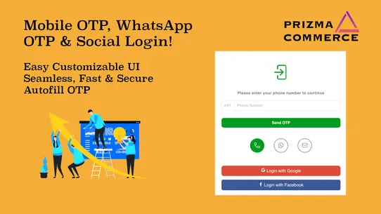 Prizma OTP Login with WhatsApp screenshot